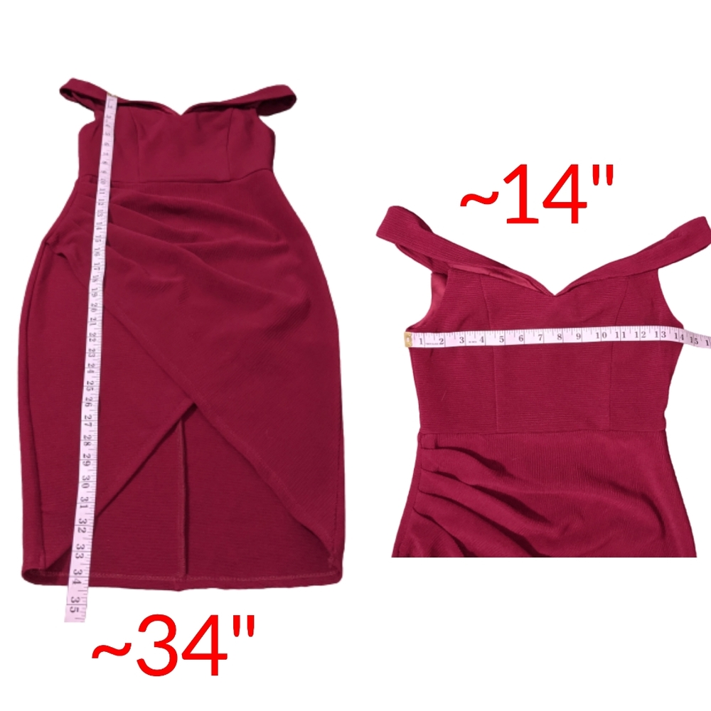 Sexy Red Dress Rumor Boutiques Size 10 - Picture 5 of 6